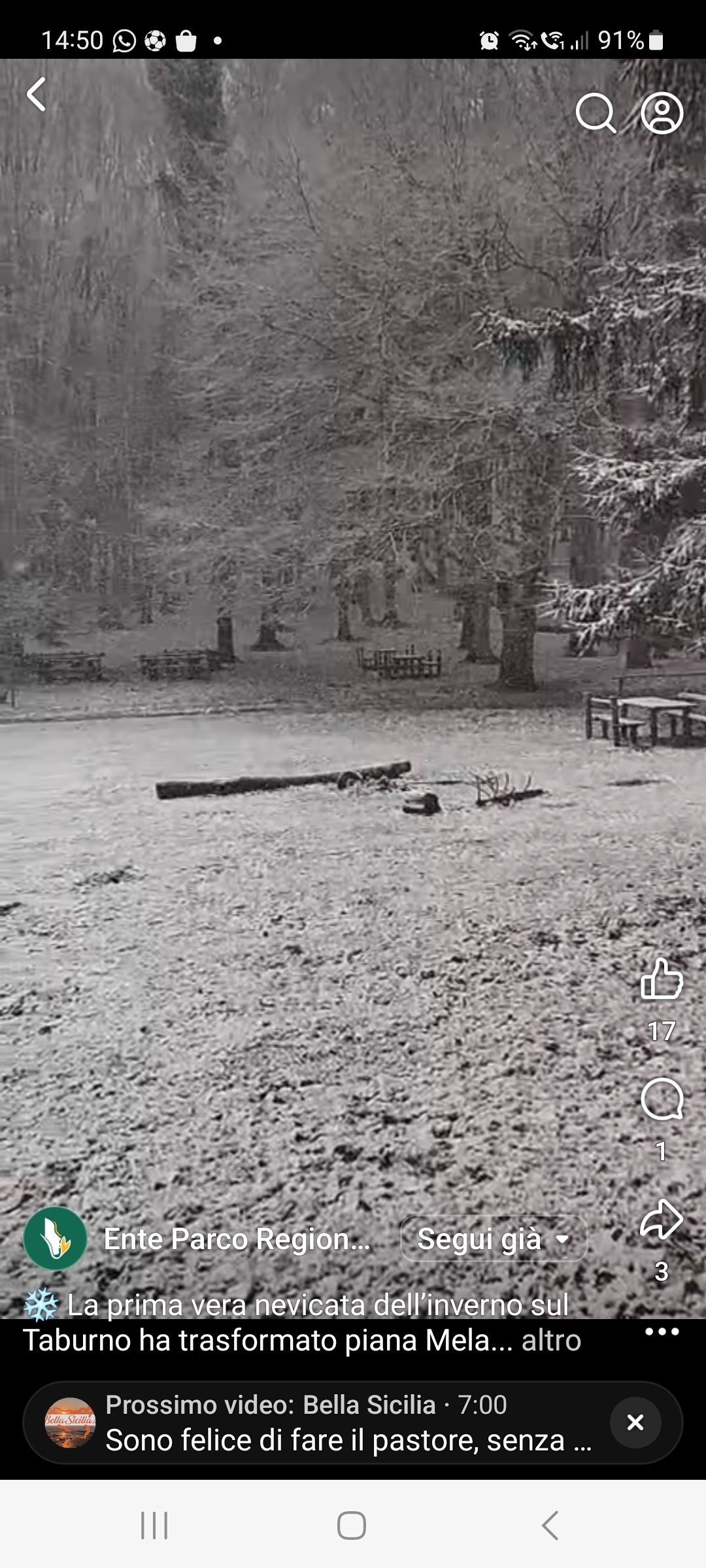 Sannio, arriva la prima neve sul Taburno: paesaggi innevati e clima invernale