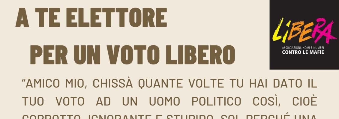 Elezioni regionali: Libera Benevento richiama alla responsabilità del voto e alla dignità civica