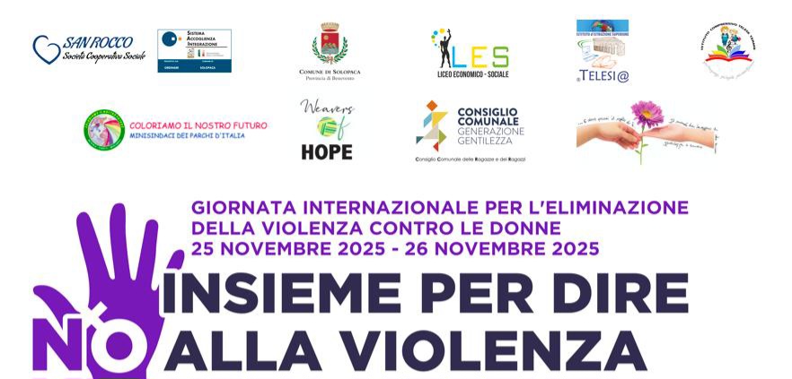 “Insieme per dire NO alla violenza”: a Solopaca due giornate di sensibilizzazione nelle scuole 
