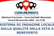 Presentazione del primo sistema locale di indicatori sulla Qualità della Vita a Benevento