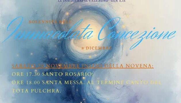 La Parrocchia Maria Santissima Annunziata di Pietrastornina, celebrerà l’Avvento e l’Immacolata Concezione della Beata Vergine Maria