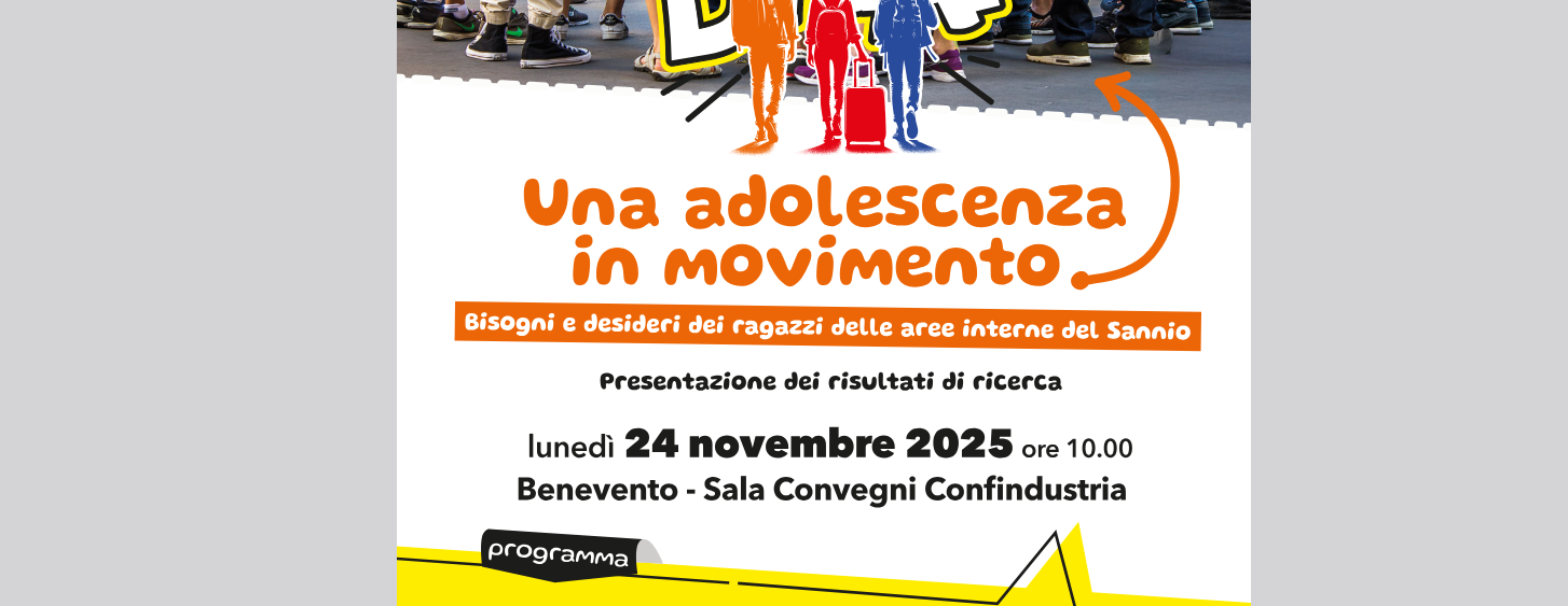 “Una adolescenza in movimento”: i bisogni e i desideri dei ragazzi delle aree interne al centro di un convegno a Benevento