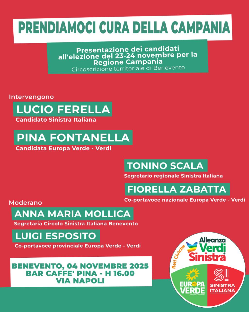 Martedi 4 Novembre conferenza stampa AVS al Rione Libertà  