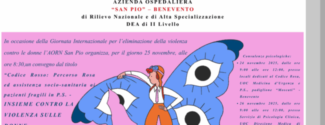 Aorn San Pio, Open week (h) onda contro la violenza sulle donne