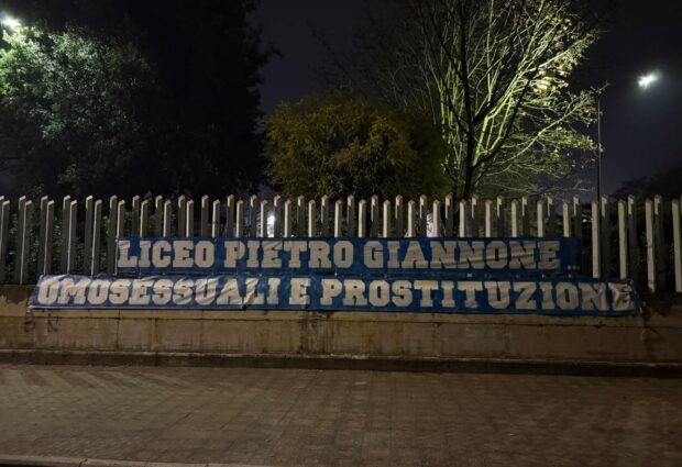 Rummo, lo striscione della vergogna. Niente partita, esecrazione assoluta