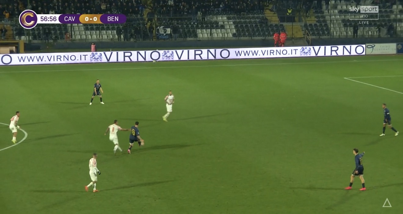 Cavese-Benevento:0-1. Decide Simonetti