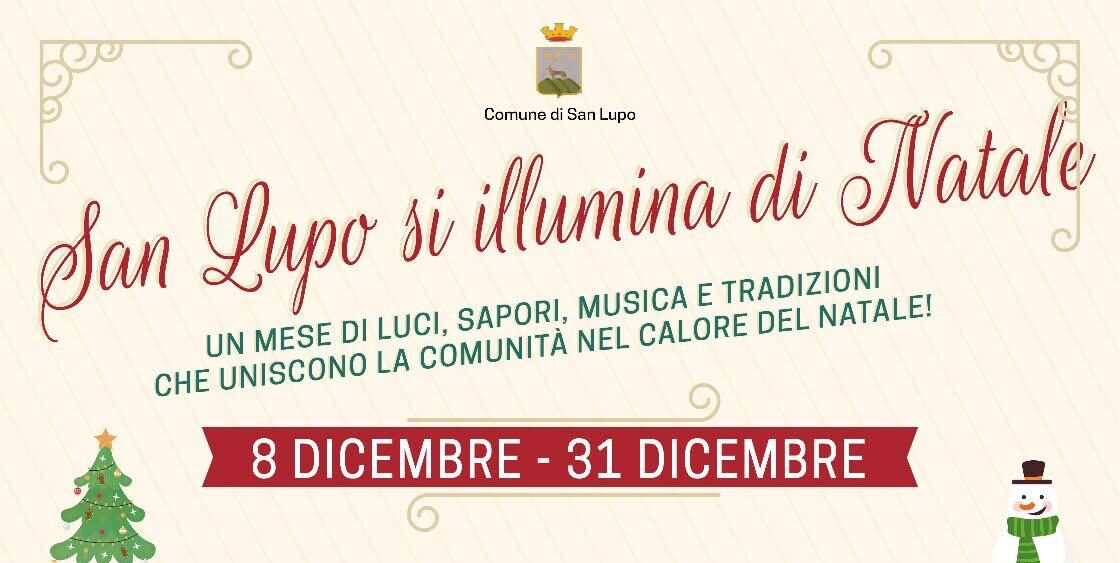 Presentato il programma natalizio di San Lupo: sapori, musica e tradizioni dall’8 al 31 dicembre