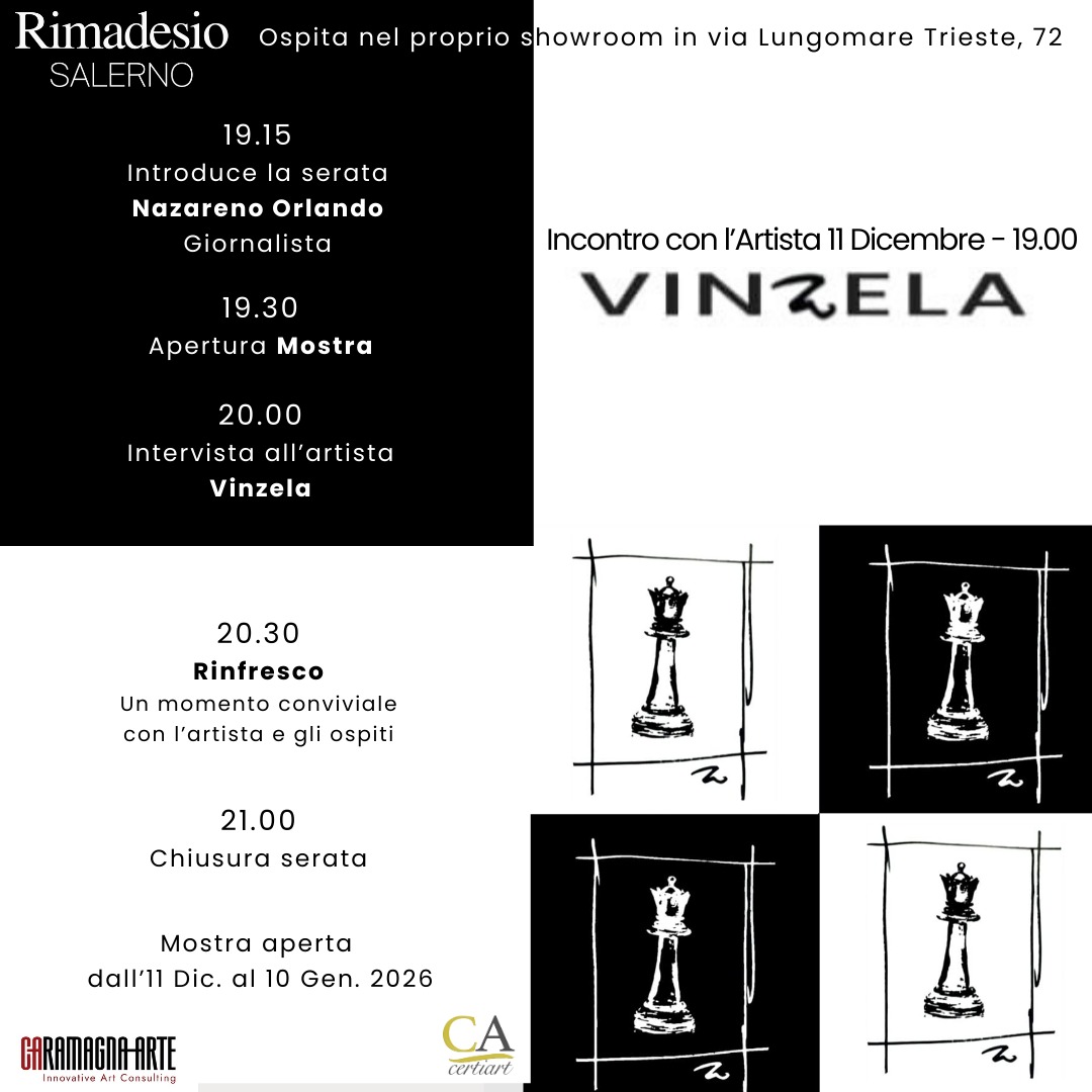 A Salerno il vernissage di Vinzela
