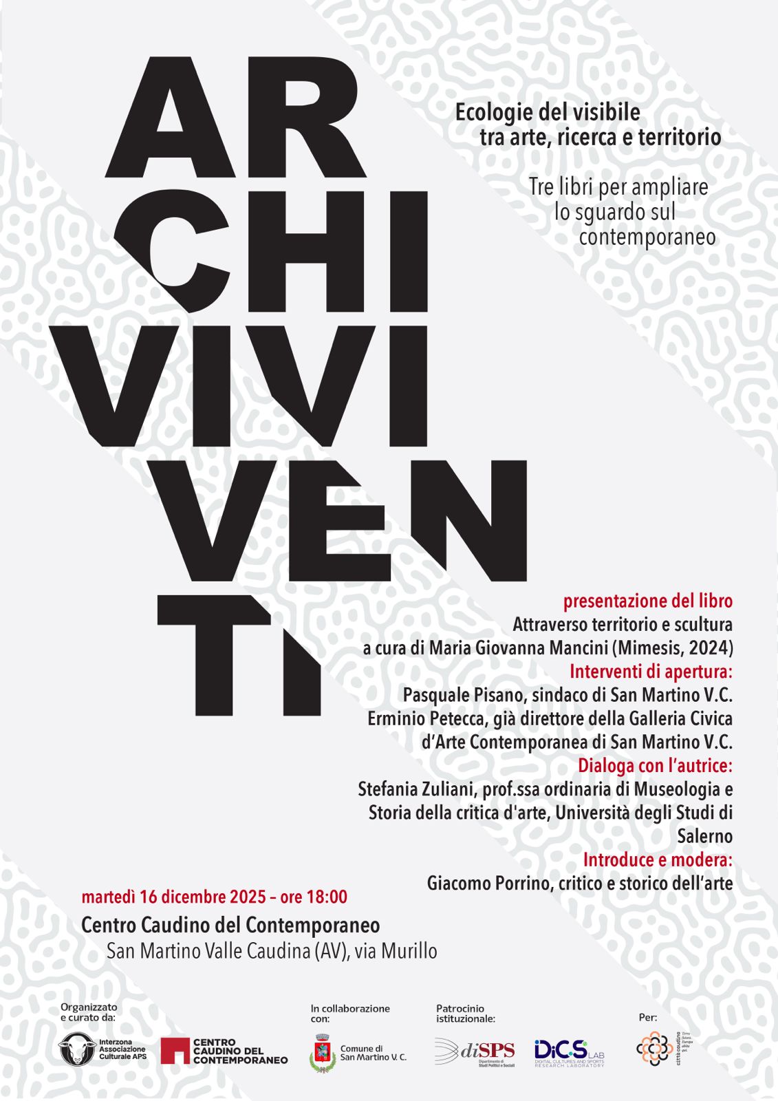 “Archivi Viventi”, al via il programma pubblico del Centro Caudino del Contemporaneo