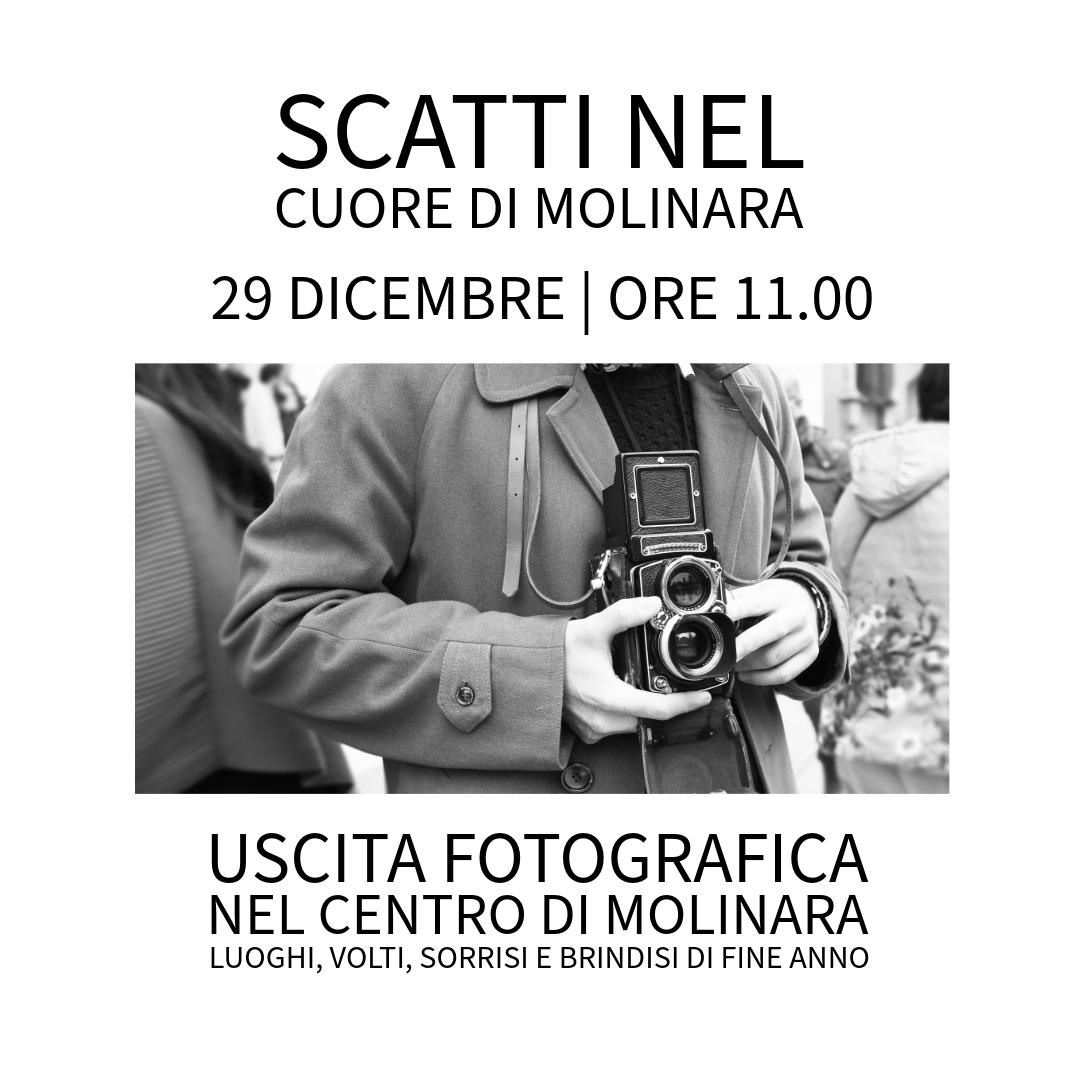 Molinara, evento fotografico spontaneo nel centro storico: scatti liberi e brindisi di fine anno