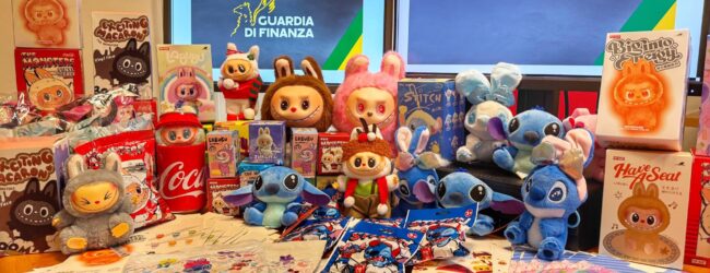 Guardia di Finanza Benevento: sequestro nel Sannio di oltre 400 peluche Labubu contraffatti