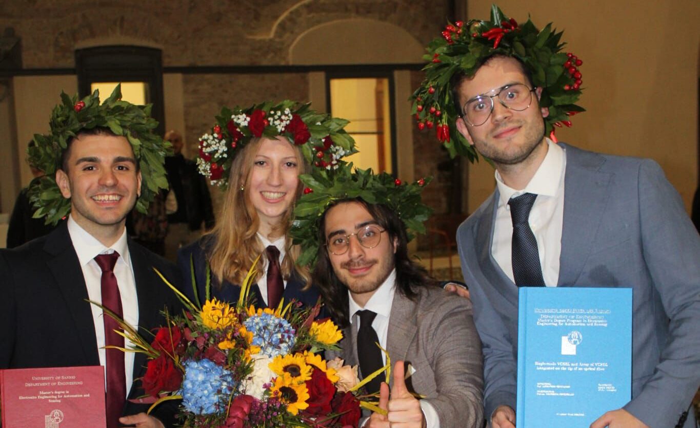 UNISANNIO: i primi laureati del corso magistrale in lingua inglese in Electronics Engineering for Automation and Sensing