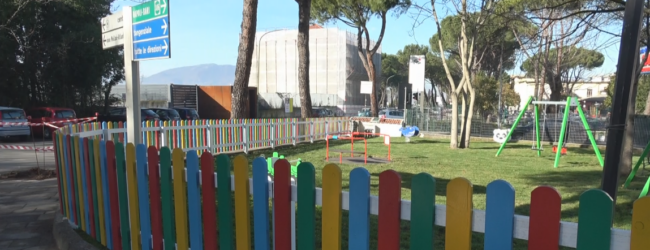 Benevento, inaugurato il 15° parco giochi della città in via Delcogliano