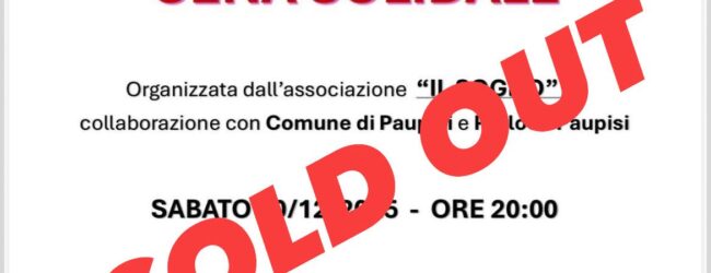 Sold out alla cena solidale: grande partecipazione per sostenere Antonia e Mario Ocone