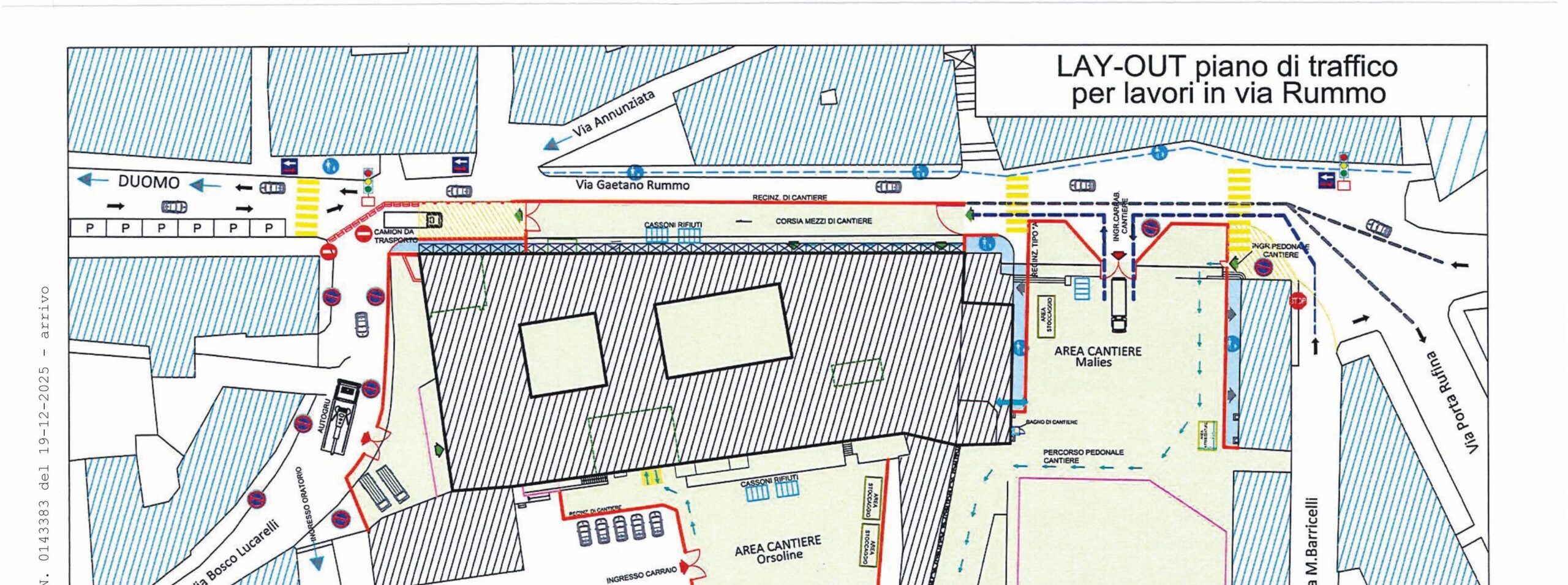 Il 30 dicembre via Bosco Lucarelli sarà chiusa al traffico e sarà istituito il senso unico alternato su via Rummo
