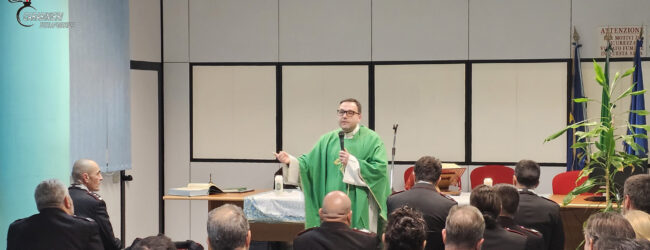 Avellino, il Cappellano militare celebra la santa messa presso il gruppo Carabinieri Forestale