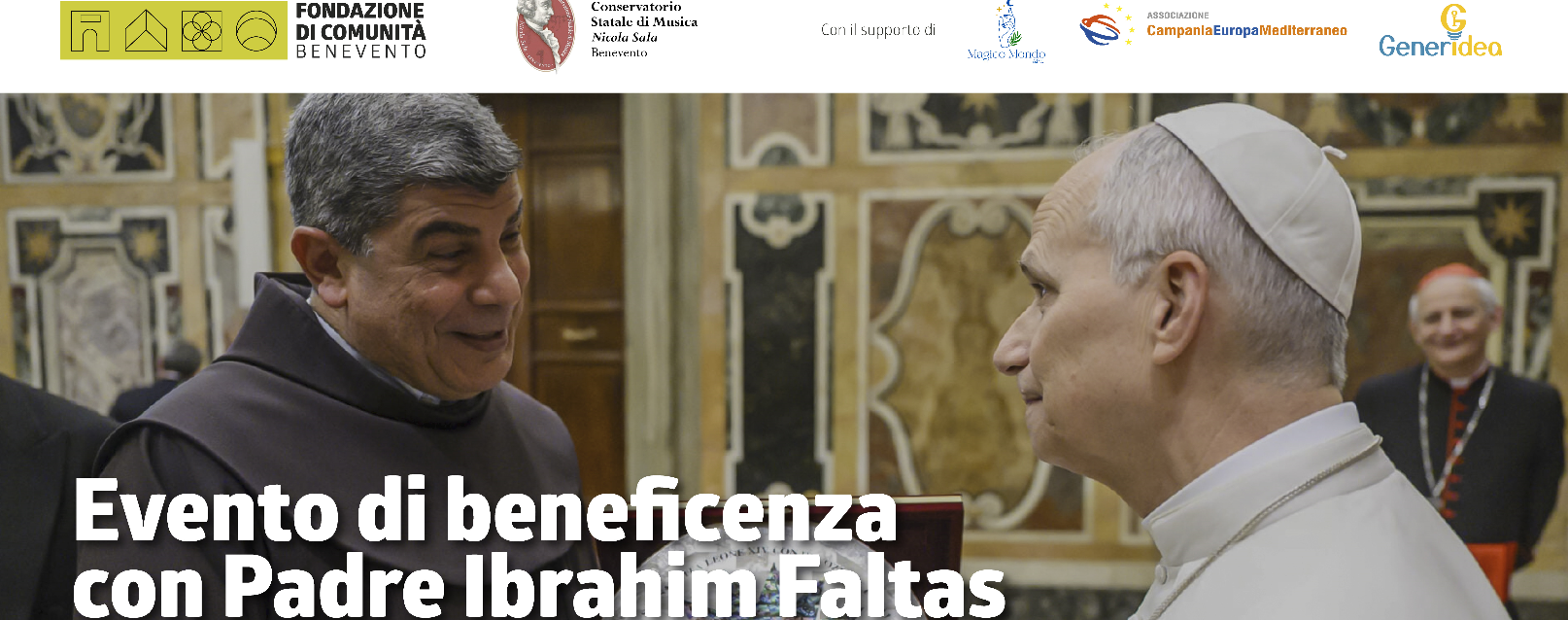 Fondazione di Comunità e Conservatorio “Nicola Sala” per le scuole della Terra Santa: il 17 febbraio serata solidale con Padre Ibrahim Faltas