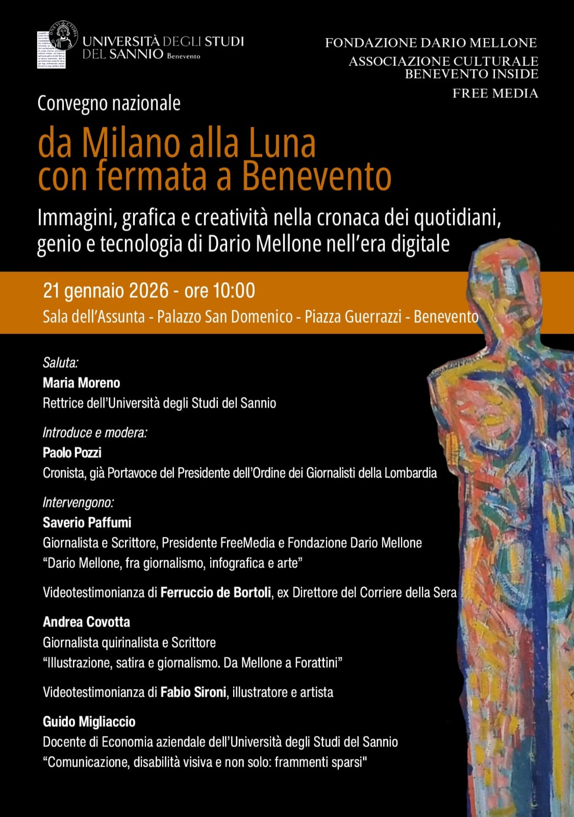 “Da Milano alla Luna, con fermata a Benevento”: il convegno su Dario Mellone e l’arte del giornalismo visivo