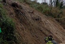 Frana sulla SP12: strada bloccata tra Pagliara e Bagnara, Vigili del Fuoco al lavoro/FOTO