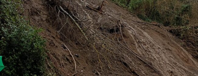 Frana sulla SP12: strada bloccata tra Pagliara e Bagnara, Vigili del Fuoco al lavoro/FOTO