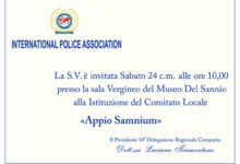 Benevento si prepara ad accogliere l’International Police Association: il 24 gennaio l’insediamento del Comitato “Appio Samnium”