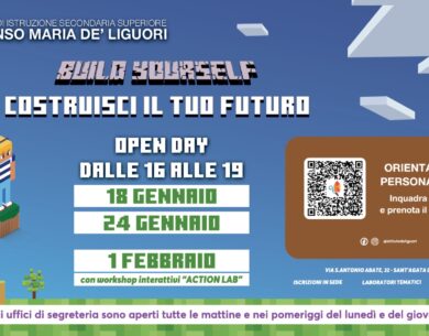 “Missione Futuro”: al de’ Liguori di Sant’Agata, Open Day con laboratori interattivi e iscrizioni sul posto