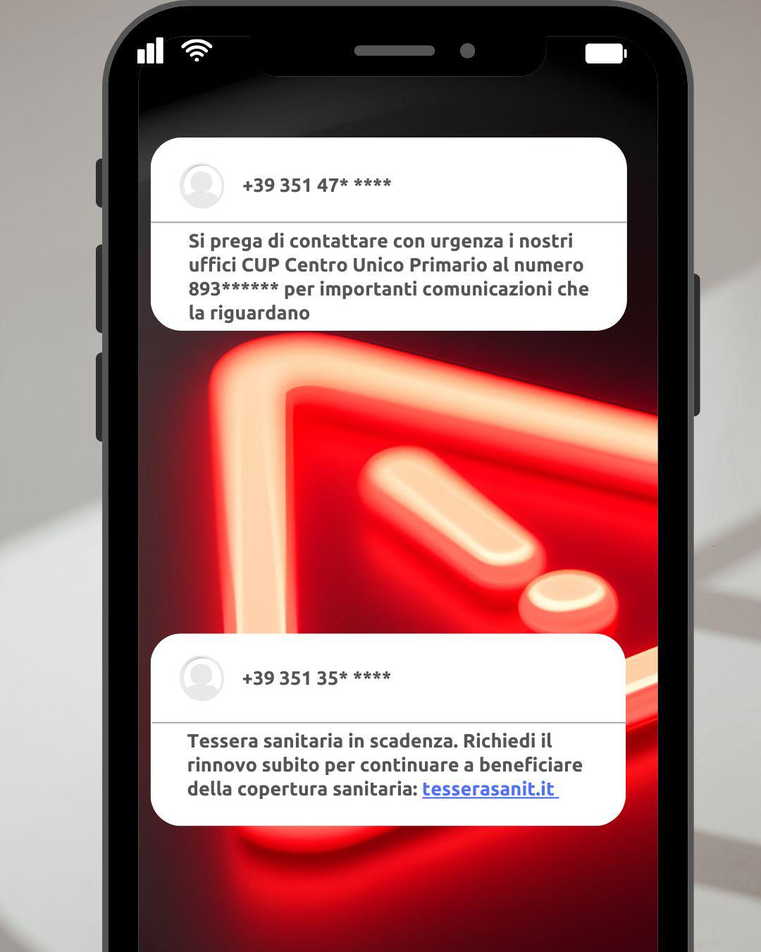 Attenzione alle truffe via sms con finti numeri e link a siti web. L’Asl invita i cittadini a diffidare di messaggi sospetti e a segnalare alla polizia postale