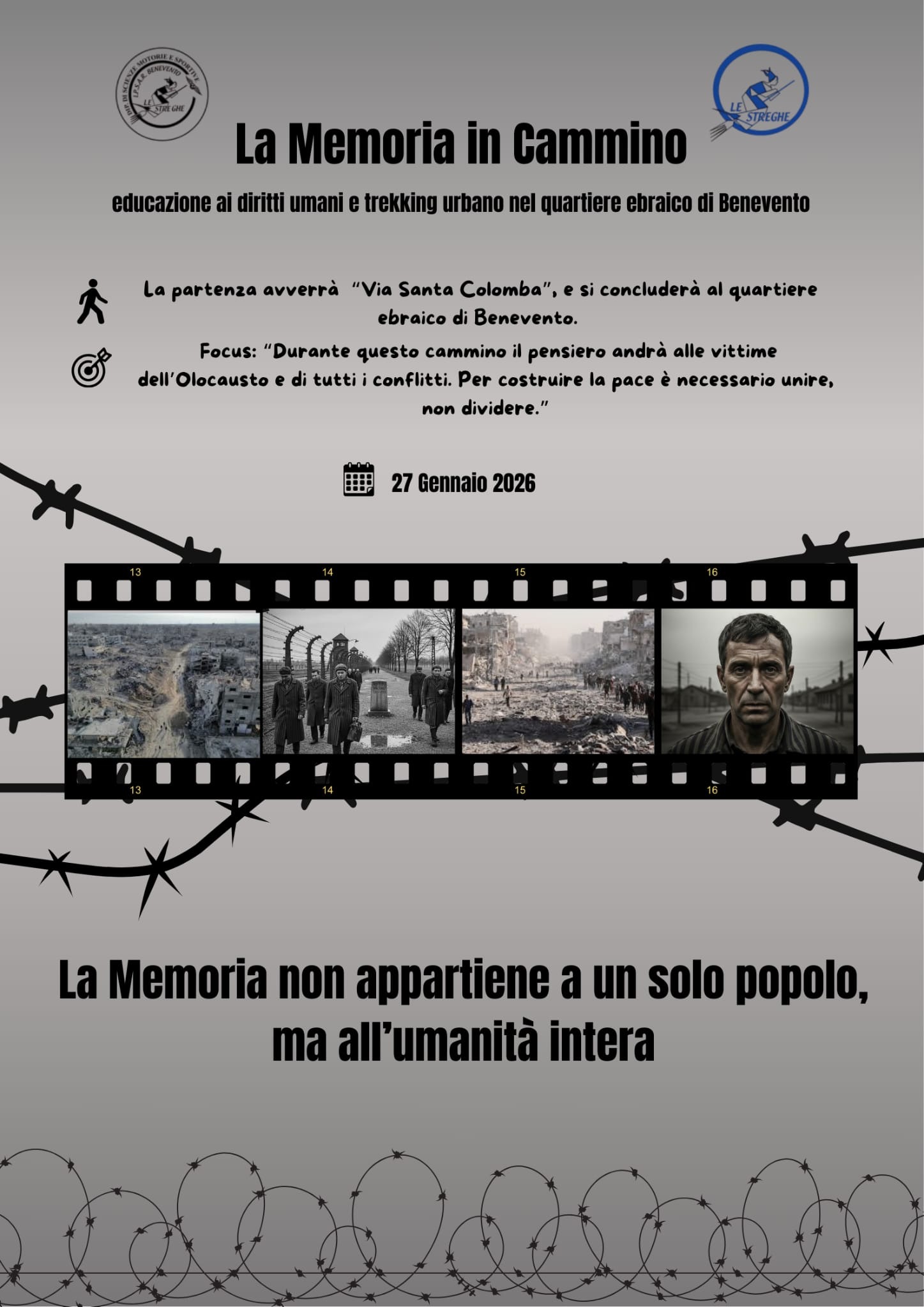 IPSAR “Le Streghe”: la Memoria si fa cammino: dal lavoro in aula al trekking urbano nel cuore di Benevento