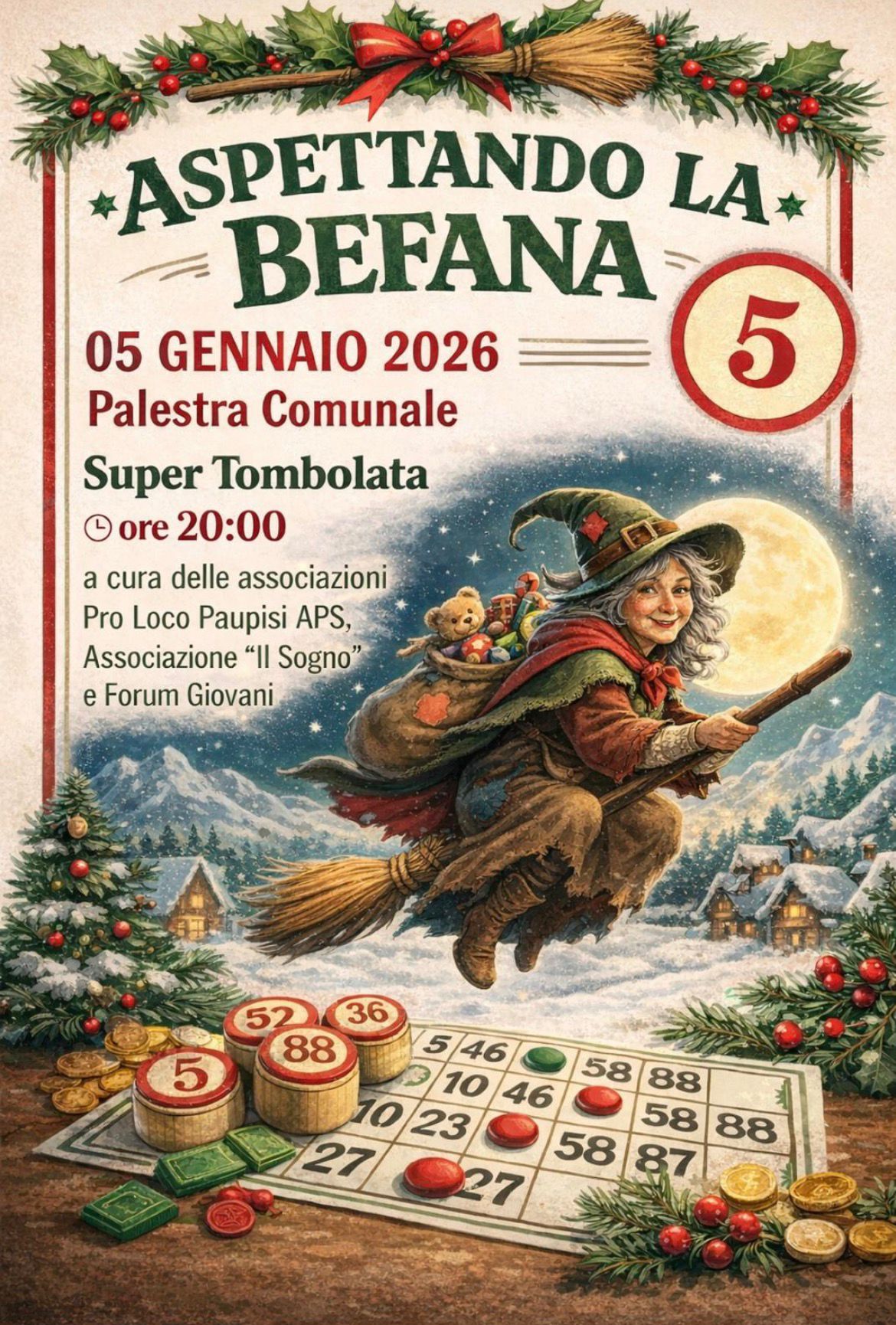 “Natale insieme a Paupisi’: tombolata ed eventi per grandi e piccoli in attesa dell’Epifania