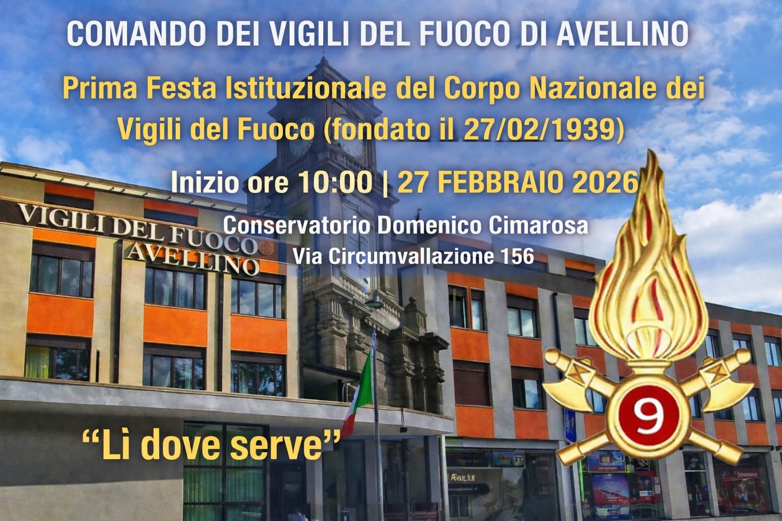 Ad Avellino la Prima Festa Istituzionale del Corpo Nazionale dei Vigili del Fuoco