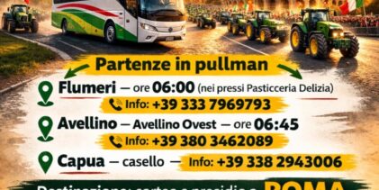 “Il cibo non è una merce”: Uniagri e Comitato Agricoltori Avellinesi mobilitano il territorio per la manifestazione nazionale a Roma