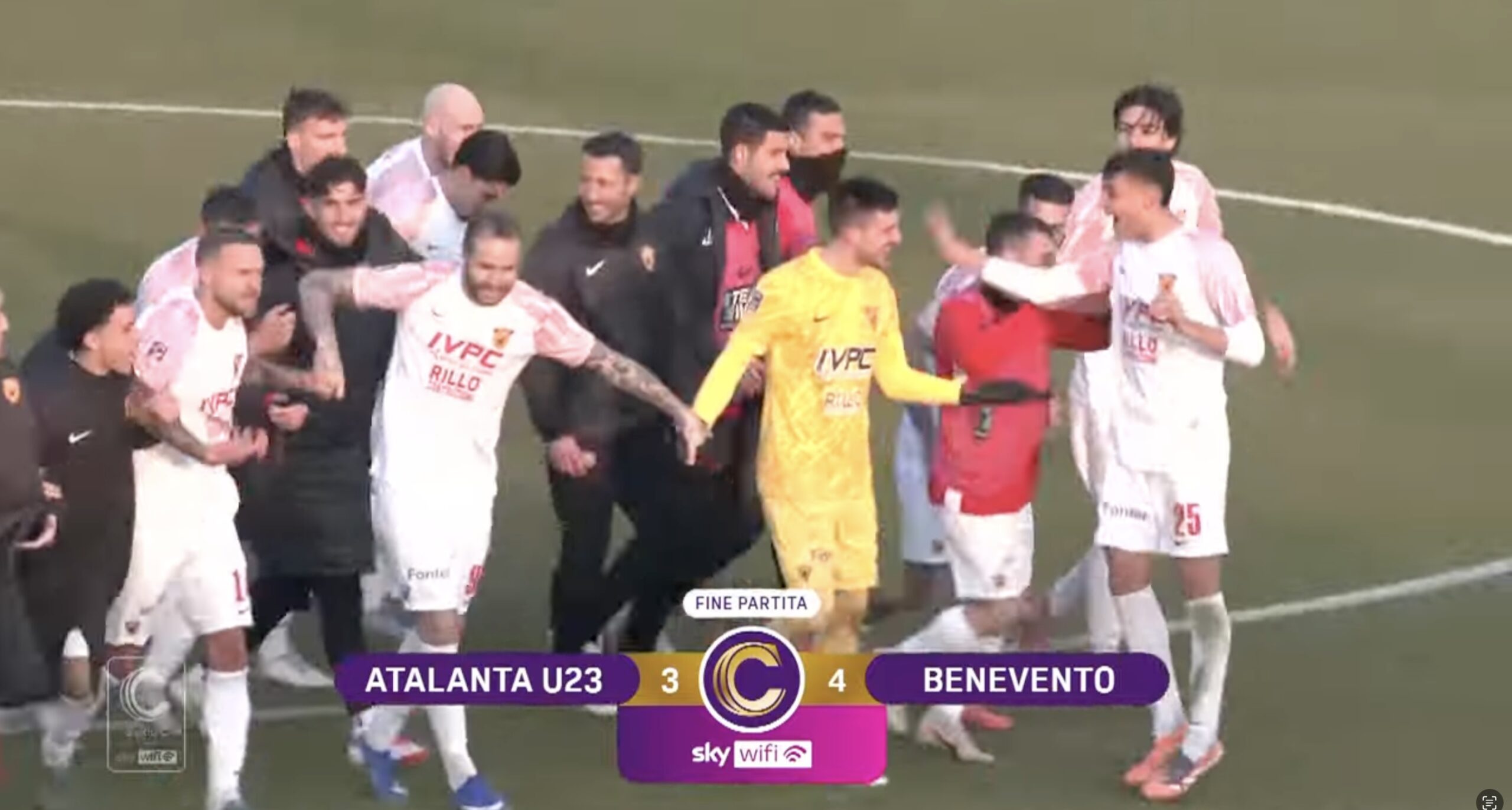 Atalanta U23-Benevento: 3-4. Rimontona giallorossa. La Strega stacca il Catania