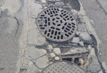 Maltempo, buche e voragini davanti allo stadio Ciro Vigorito: allertate le forze di Polizia