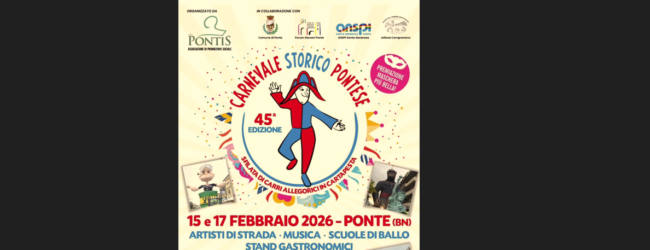 A Ponte torna il Carnevale Storico che taglia la 45° edizione