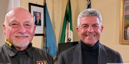 Il Presidente Lombardi incontra il nuovo Comandante provinciale dei Vigili del Fuoco Capolongo alla Rocca dei Rettori