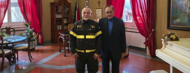  Mastella ha ricevuto in visita istituzionale il comandante dei Vigili del Fuoco Capolongo