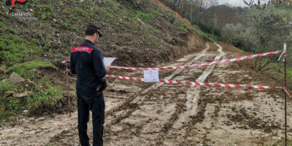 Ariano Irpino, strada realizzata in uliveti: tre persone denunciate dai Carabinieri
