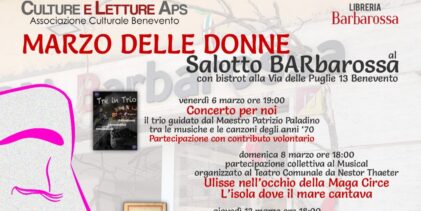 Culture e Letture Aps, a Benevento al via il “Marzo delle Donne”