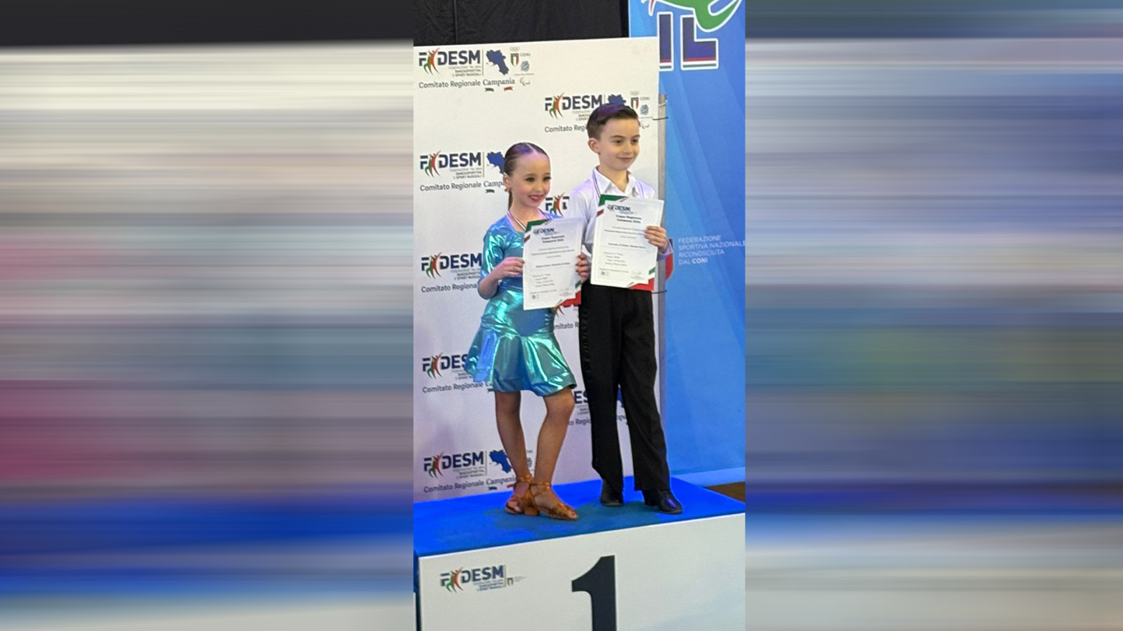 Danza sportiva, i piccoli sanniti Alexander Di Rubbo e Barbara Sorice conquistano il titolo regionale