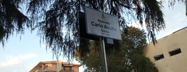 Beato Carlo Acutis, una rotonda in suo onore