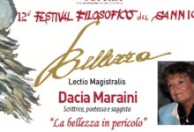 Benevento, al via il 12° Festival Filosofico del Sannio: lectio magistralis di Dacia Maraini su “La bellezza in pericolo”