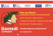 “Noi con Dante”: maratona di lettura al Teatro Romano di Benevento per il Dantedì