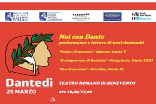 “Noi con Dante”: maratona di lettura al Teatro Romano di Benevento per il Dantedì
