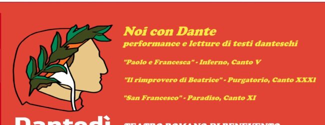 “Noi con Dante”: maratona di lettura al Teatro Romano di Benevento per il Dantedì