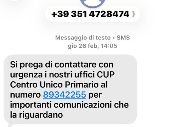 Federconsumatori: attenzione alle truffe telefoniche, segnalata campagna di phishing che sfrutta il nome del CUP