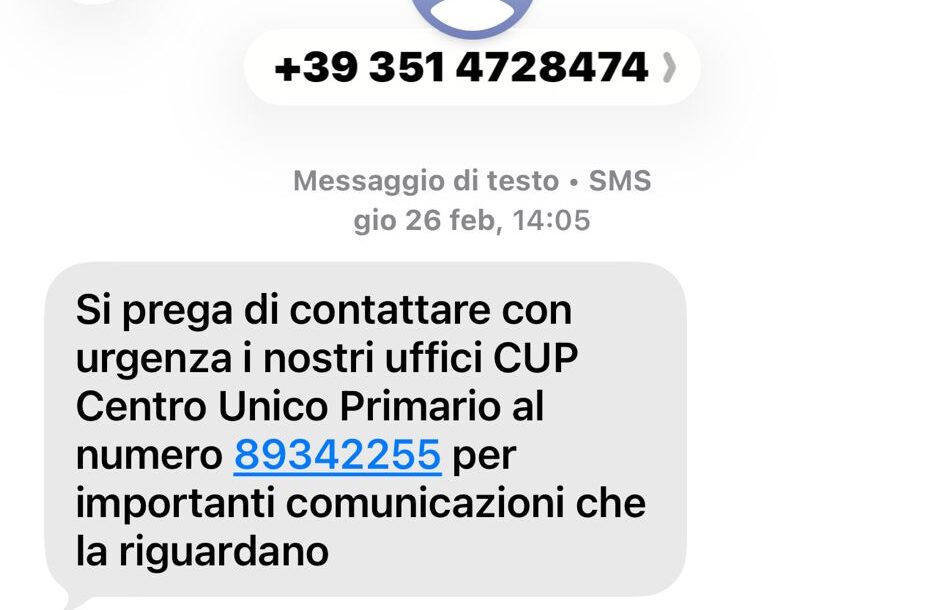 Federconsumatori: attenzione alle truffe telefoniche, segnalata campagna di phishing che sfrutta il nome del CUP