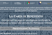 Benevento, l’8 aprile la presentazione della Carta sull’Intelligenza Artificiale nei patrimoni culturali