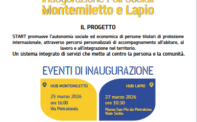 Montemiletto e Lapio, aprono gli hub del progetto START: servizi e percorsi per l’autonomia dei rifugiati