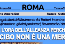Agricoltori e pescatori in mobilitazione a Roma contro l’Accordo UE-Mercosur: tutela del cibo e del territorio al centro della protesta
