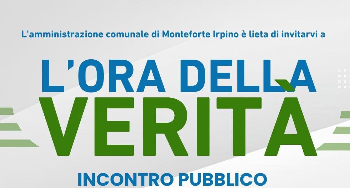 Monteforte Irpino, “L’ora della verità”: domani l’amministrazione Siricio incontra la comunità